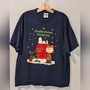 Peanuts Charlie Brown Christmas T-shirt Vintage 90s XL